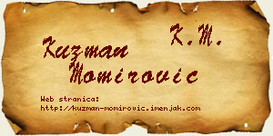 Kuzman Momirović vizit kartica